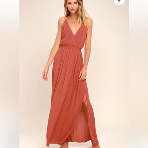 Lulus Rusty Rose Maxi Dress